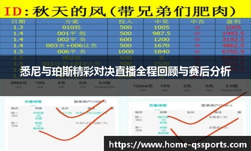 悉尼与珀斯精彩对决直播全程回顾与赛后分析